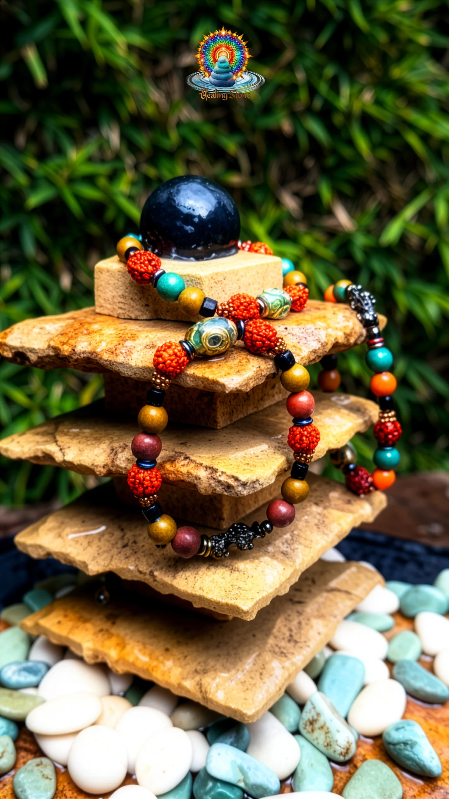 Handcrafted natural stone bracelet displayed as a meaningful everyday jewelry piece
